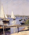 Sailing Boats at Argenteuil seascape Gustave Caillebotte